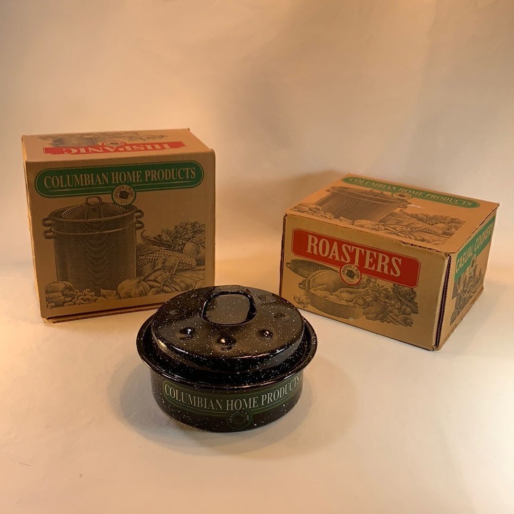 Columbian Home Products Roasters Seafood Hispanic Granite Ware Made USA Home New